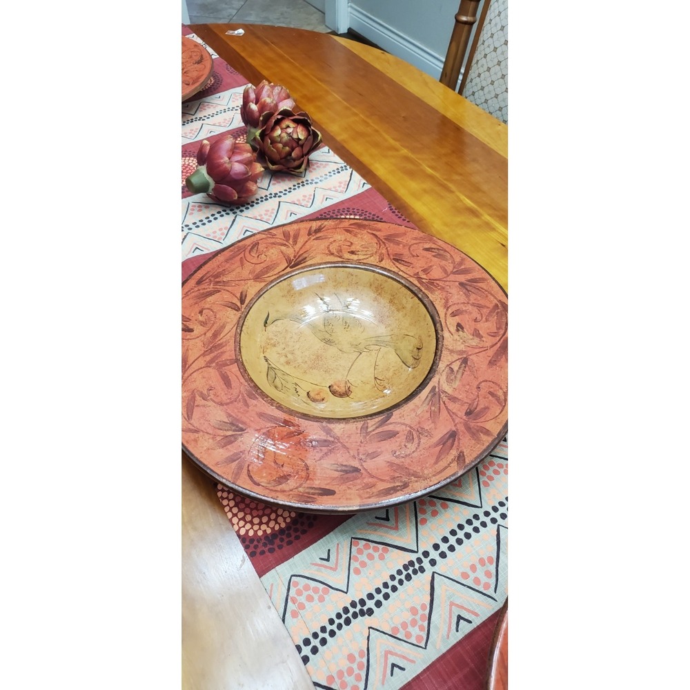 Vietri Platter 15.5" Round Decorative Bowl/Wall Plate MADE‎ IN ITALY Handpainted